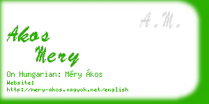 akos mery business card
